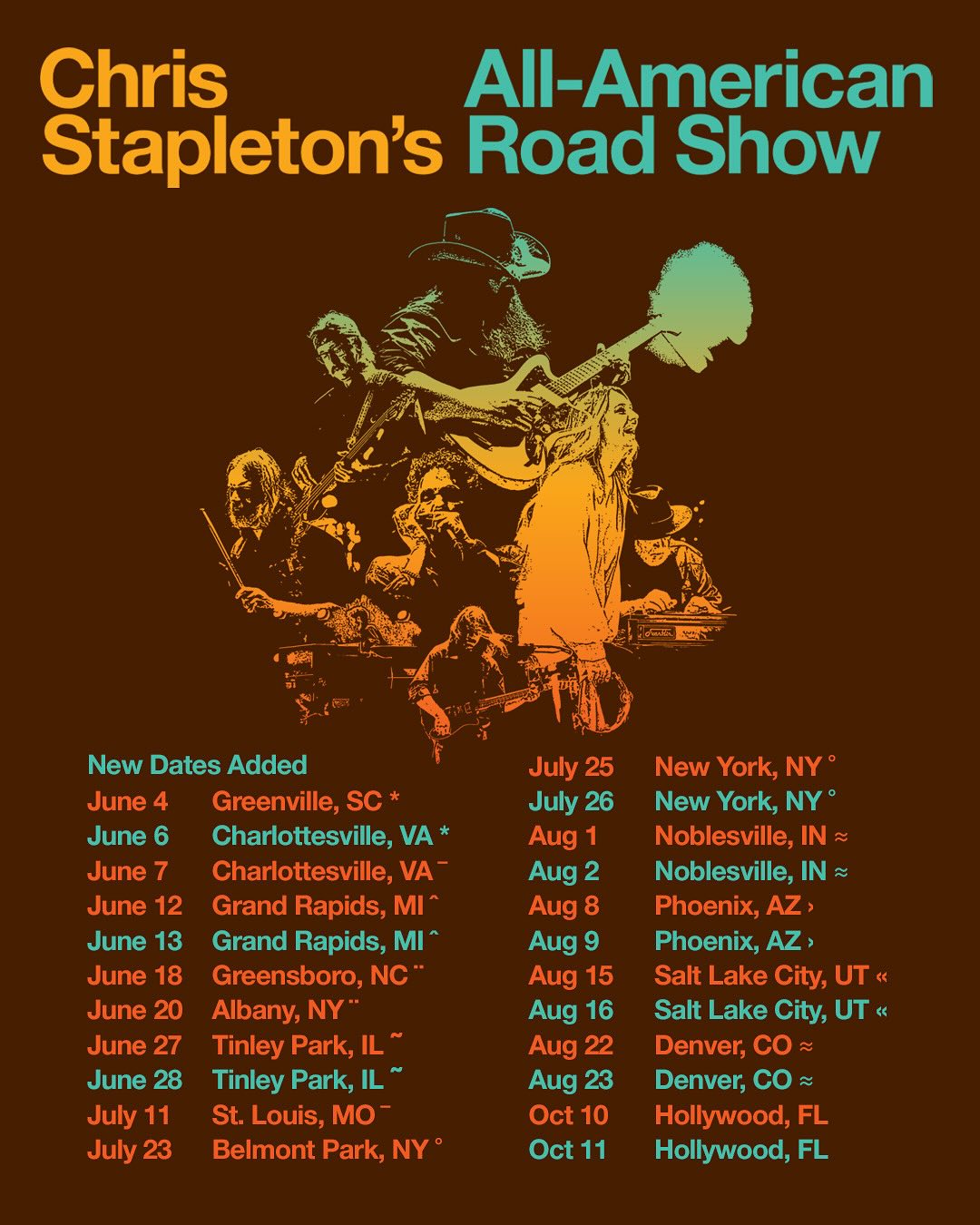 Chris Stapleton Сhris Stapleton American Tour Poster 2025