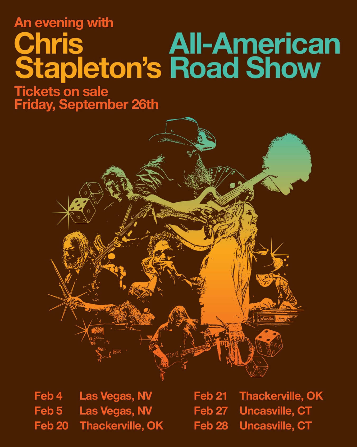 Chris Stapleton All-American Road Show Tour Poster 2026